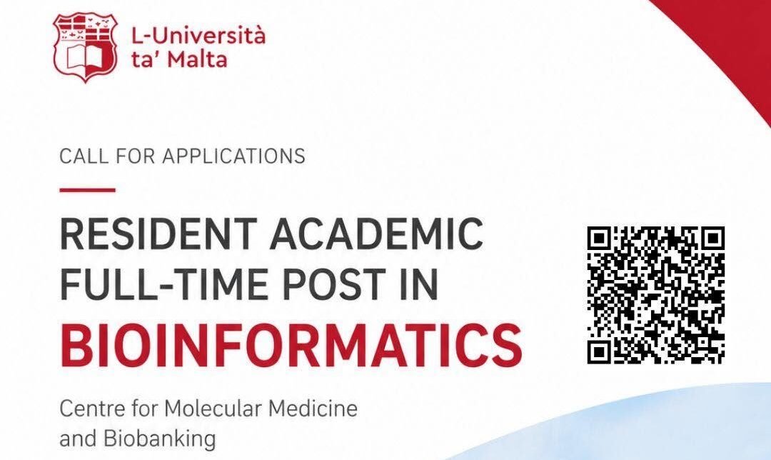 Career Opportunity: Resident Academic Position in Bioinformatics at the University of Malta