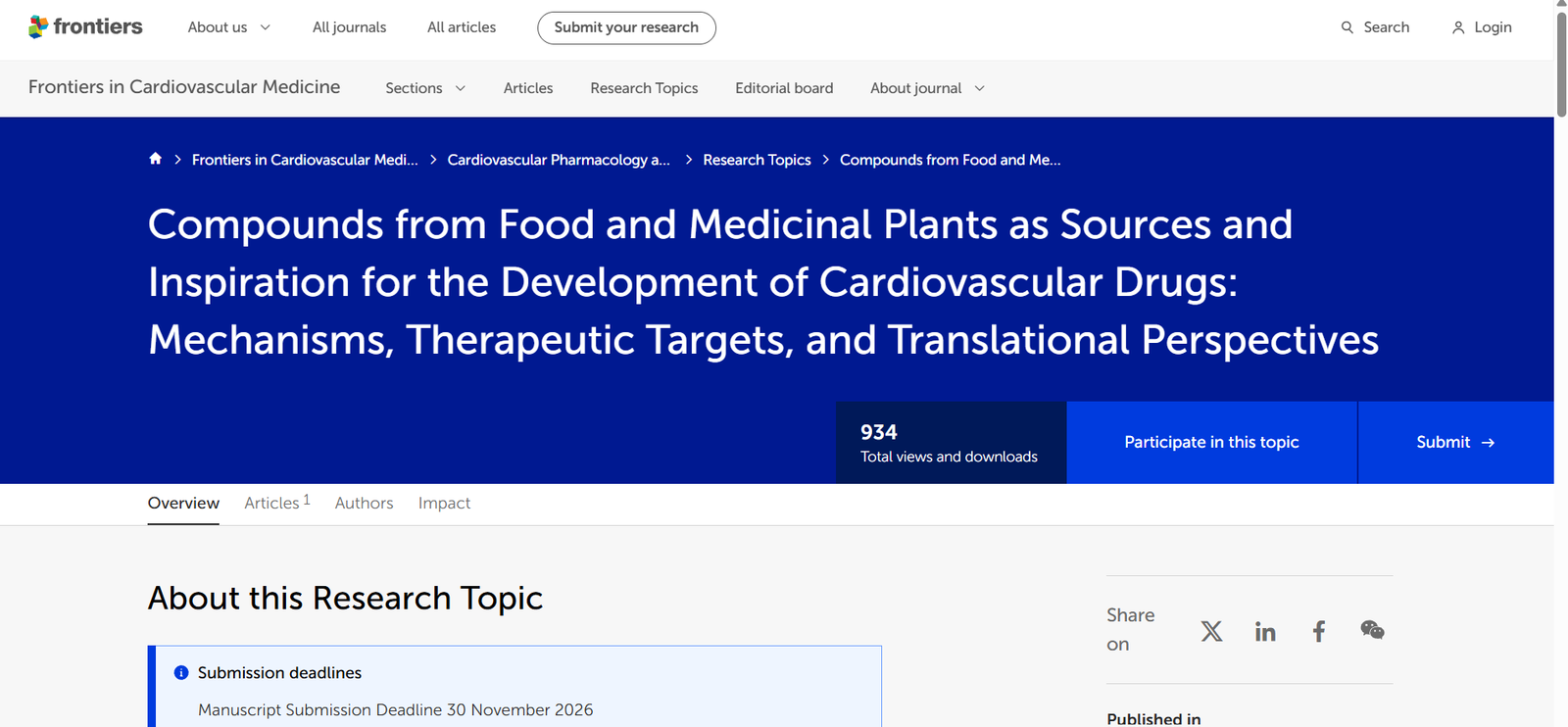 Compounds from Food and Medicinal Plants as Sources and Inspiration for Cardiovascular Drug Development